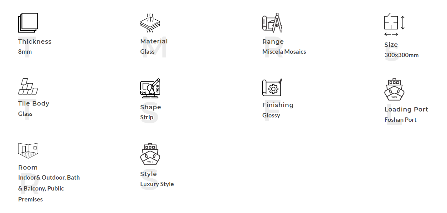 Mosaic Tiles-3DBevelled09 Mosaicos de mosaico-3DBevelled09