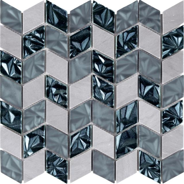 Mosaico de vidrio de diamante ondulado |Musivo｜Ola