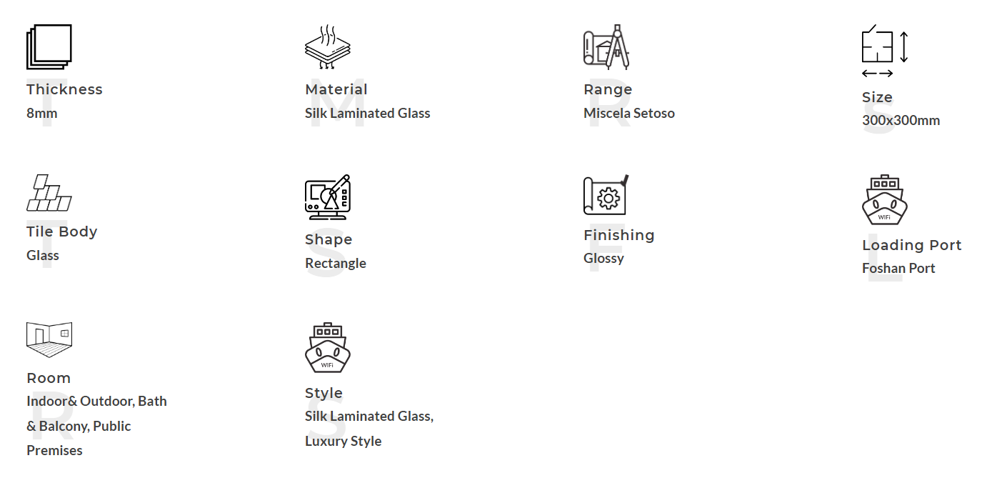 Flores de vidrio de mosaico Paris