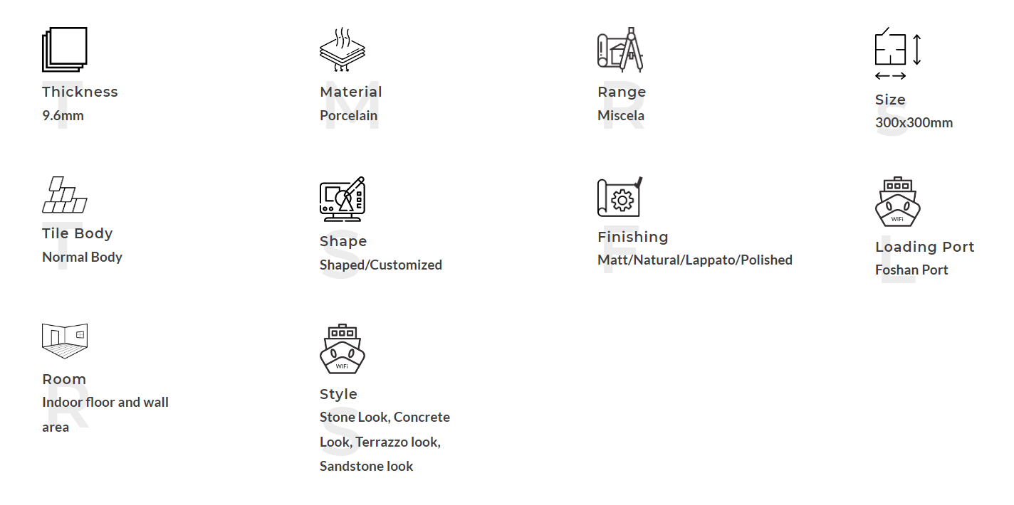 Porcelana Mosaic-Dax1-W