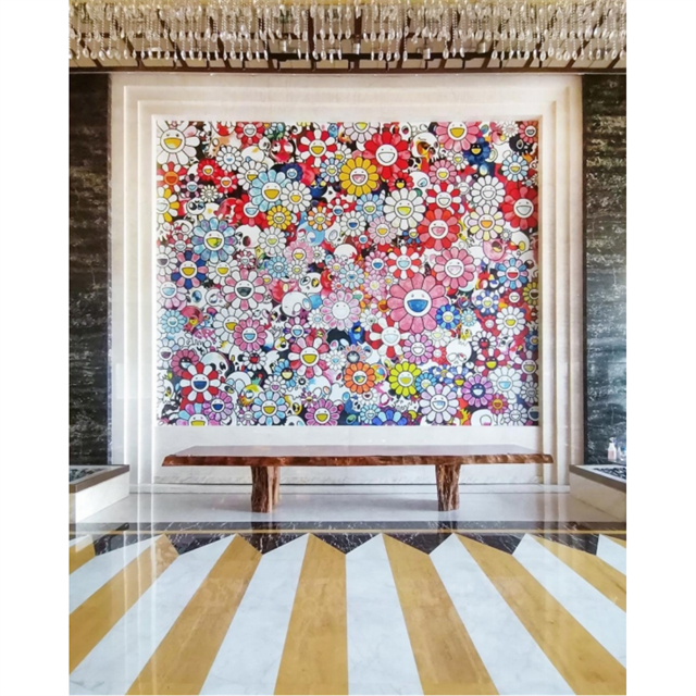 Decoración de la pared de mosaico de vidrio artesanal