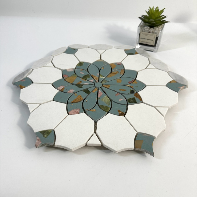 Mosaicos de pisos de terrazo clásicos