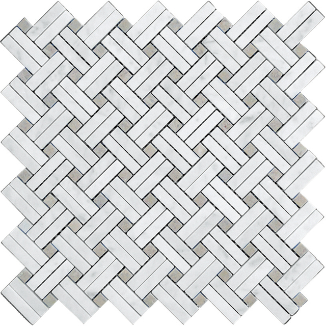 Mosaic de mármol de chorro de agua - Bianco