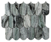 Azulejo de mosaico de piedra natural, color verde jade