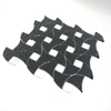 Hojas de mosaico de vidrieras negras para interiores modernos-nts03
