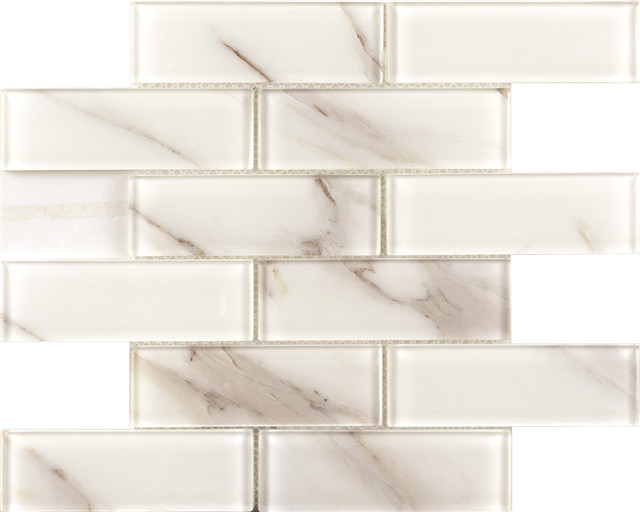Azulejos de mosaico de vidrio de piedra laminada ｜Musivo｜Palermo