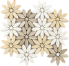 Azulejos de mosaico de piedra natural ｜Musivo｜Diseño floral y más