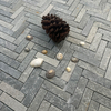 Mosaico de piedra al aire libre