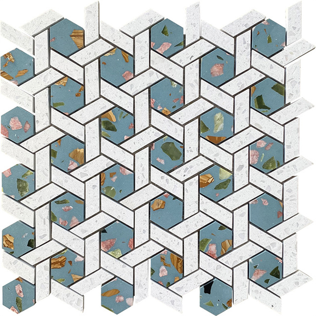 Azulejo de mosaico de terrazo con estilo
