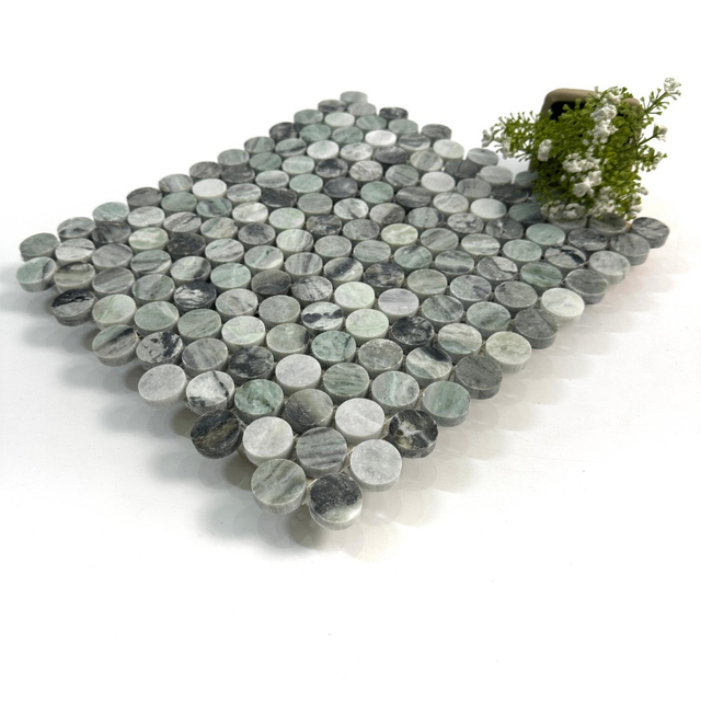Mosaicos de piedra verde natural