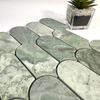 Azulejos de mosaico verde de piedra natural