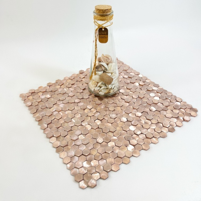 Mosaico de aluminio sólido de oro de rosa industrial