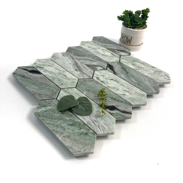 Piedra de mosaico verde decorativo