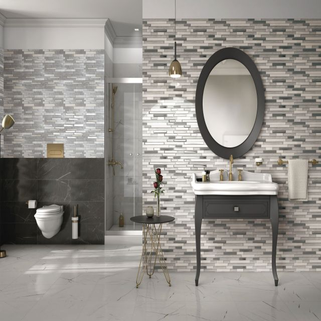 Mosaico de ladrillo entrelazado-FranciaB