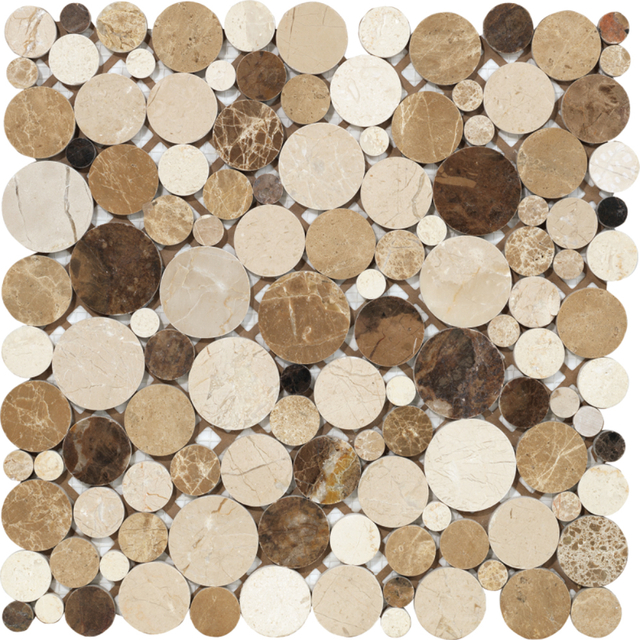 Mosaico de mármol de piedra natural - roca