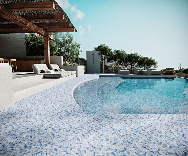 Azulejos de mosaico para piscinas a la venta - Blue Jean