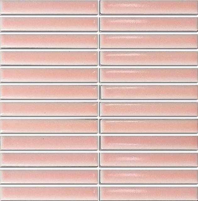 Azulejos de mosaico de cerámica contra salpicaduras taza de té rosa BHZX04078