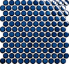 Mosaico de cerámica para el piso de la ducha del dedo azul