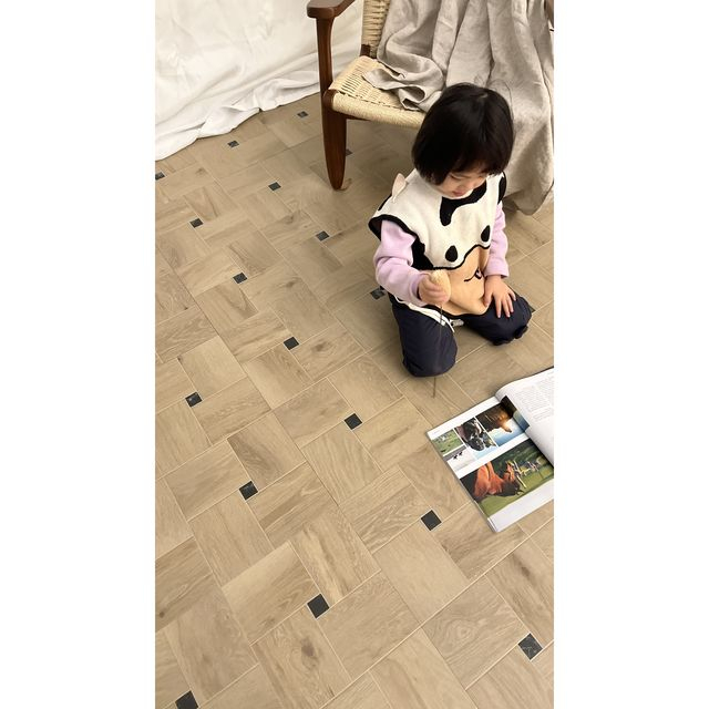 Baldosa de cerámica con apariencia de madera-GY01