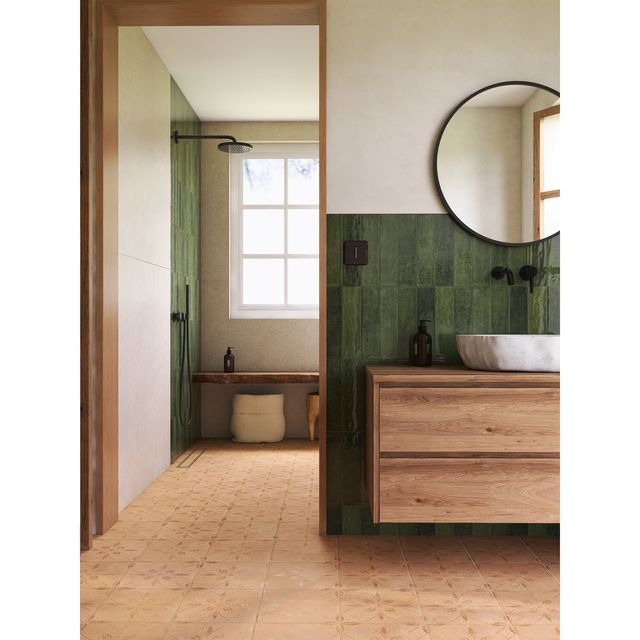 Azulejo con estampado de flores-CF17