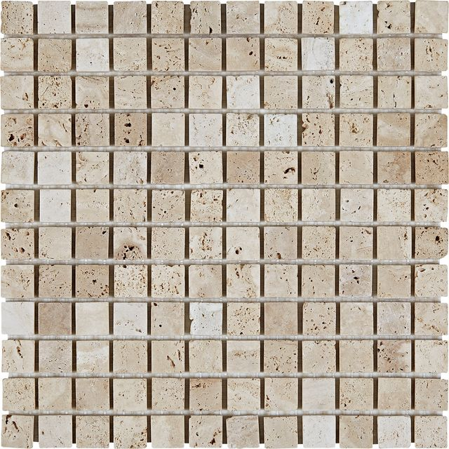 Mosaico de piedra travertino beige -TRV41F