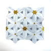 Glass de vidrieras florales Mosaic-HBS41