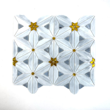 Glass de vidrieras florales Mosaic-HBS41
