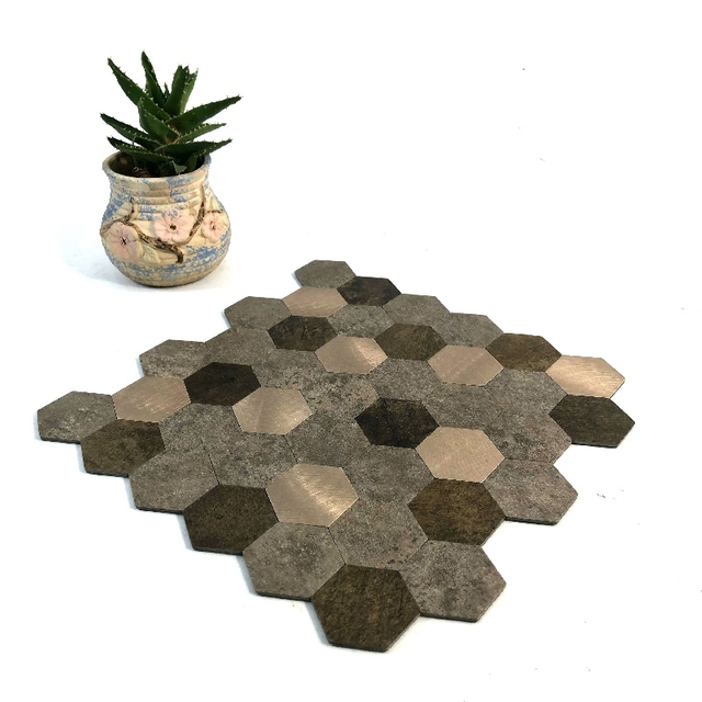 Mosaicos hexágono de aluminio