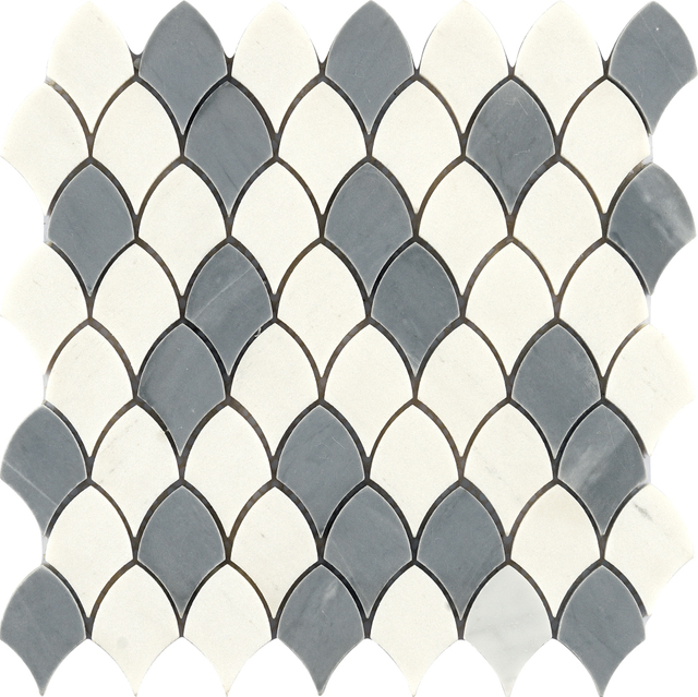 Hojas de baldosas de mosaico de piedra natural - Piedra del escudo