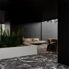 1200x1200 mm de baldosas de aspecto de mármol negro - BRABE