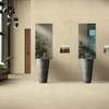 Tile de efecto de piedra caliza de acabado mate 600x1200 mm para beige de los limotes de baño