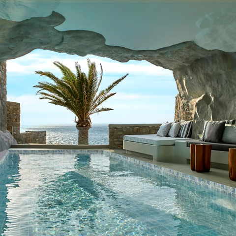 Mosaico de piscina de cerámica duradera Mosaic 97x97 mm Grotto azul