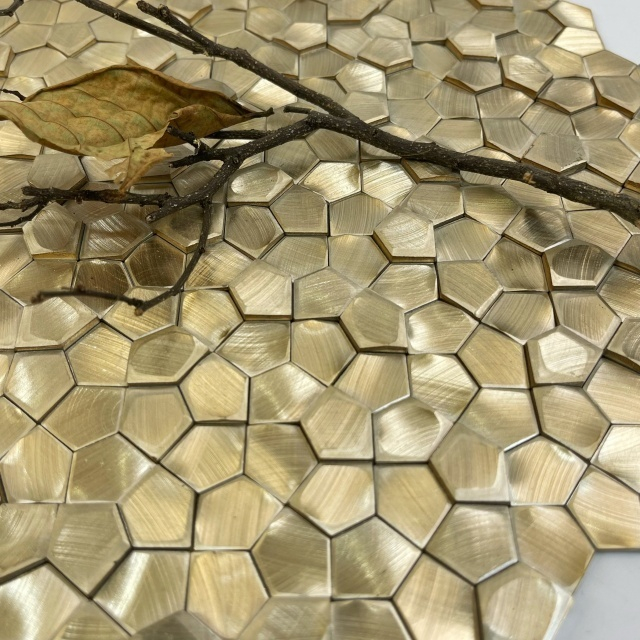 Mosaicos de oro aluminio sólido16