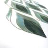 Mosaico de vidrio de color verde para acento Wall-KQS71
