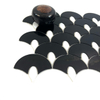 Elegantes baldosas de mosaico de vidrieras negras para paredes-SYM12