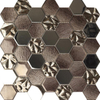 Mosaico de vidrio metálico hexagonal |Música |hexagonal