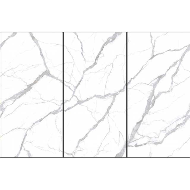 Losa extra sinterizada de 1600x3200x6 mm para cocina ｜ Losas sinterizadas ｜ Calacatta blanco