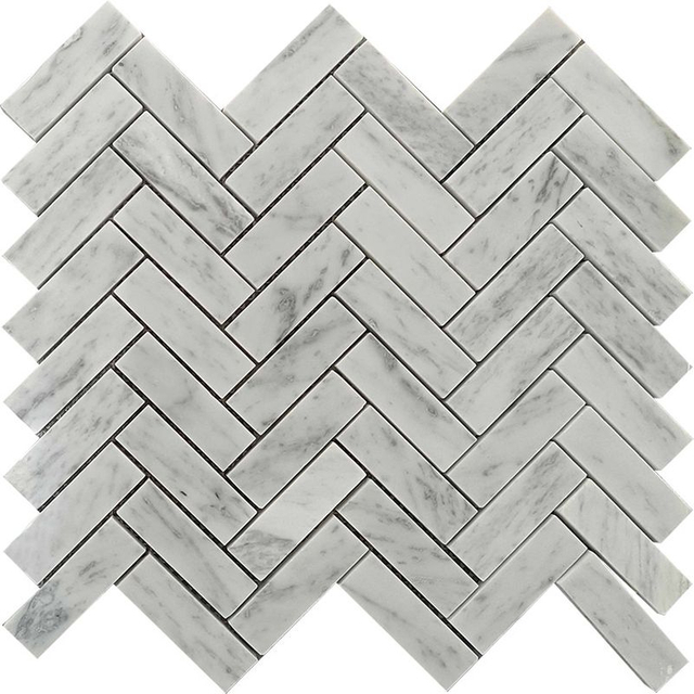 Azulejo de mosaico de mármol-Carrara