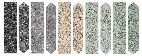 Mosaico de concha-piedra artificial