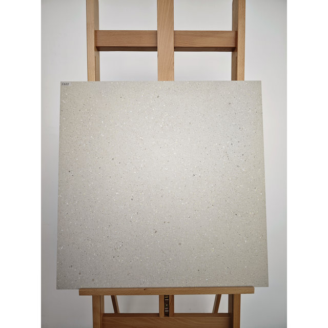 Azulejo de porcelana con apariencia de piedra beige de 600x600 mm-C622