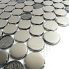 Mosaico de vidrio de plata redondo -DGS23 Barhoo