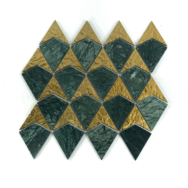 Mosaico de mármol verde-dsm32 miseno