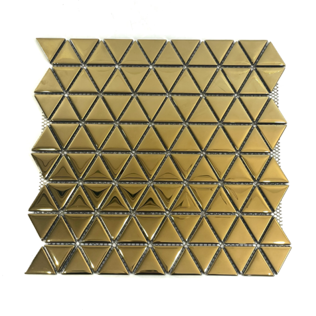 Mosaico de vidrio triángulo electroplacado -DGG09 Luxe