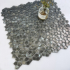 Elegante mosaico de aluminio cepillado con cepillado-sab35