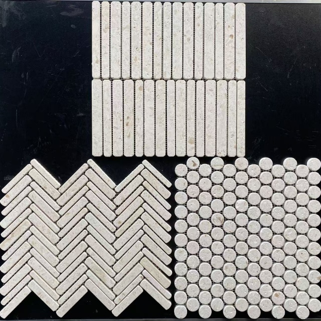 Mosaico de mármol de beige botticino