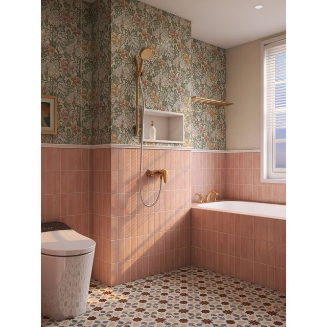 Azulejo con estampado de flores de 400X1200 mm-OF49