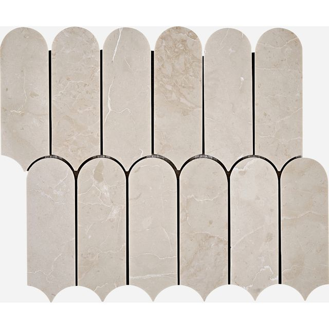 Mosaico de piedra natural de plumas -SAN21