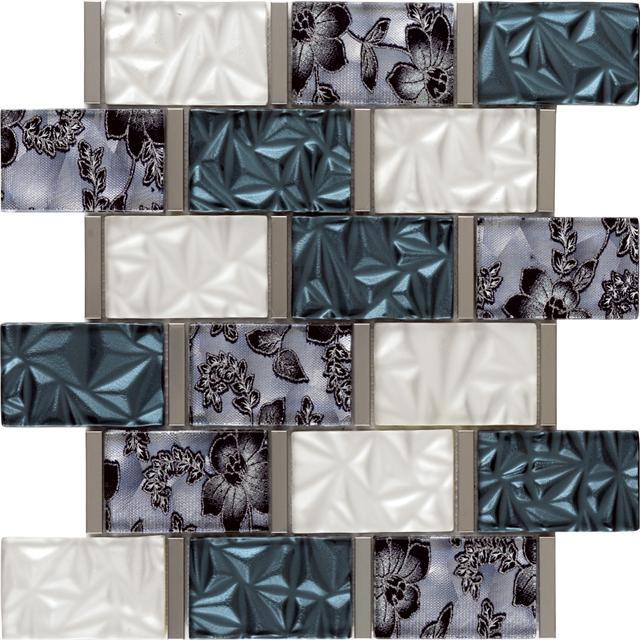Mosaico de vidrio rectangular colorido |Música |Eficio
