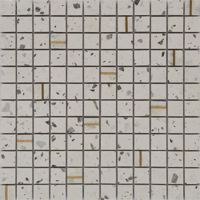 Placa para salpicaduras de azulejos de mosaico de terrazo