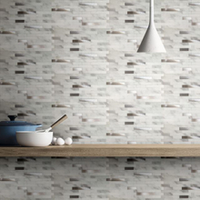 Azulejo de mosaico de PVC de mármol-F06